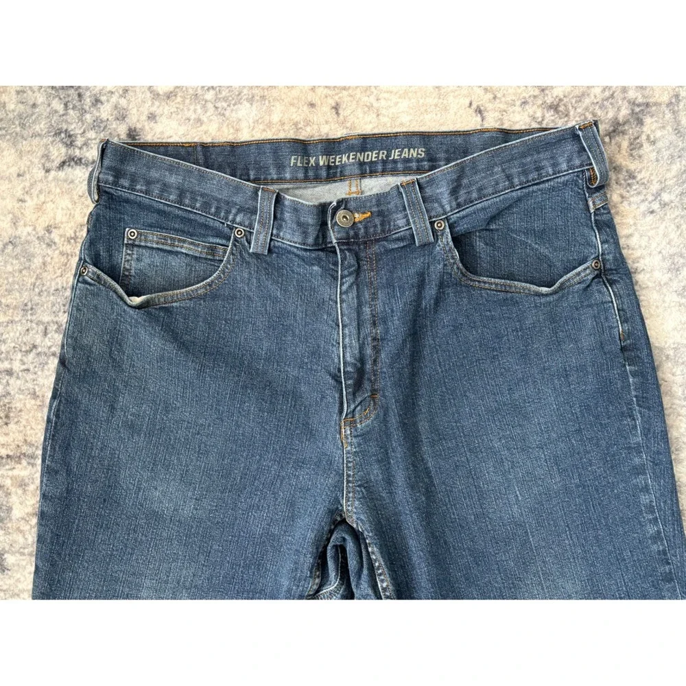 Duluth Trading Co Flex Weekender‎ Jeans Mens 38x30 (36x30) Blue Straight Denim
